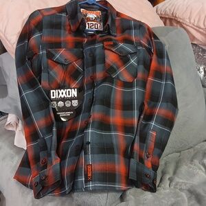 Dixxon flannel new, shoulder is 15 across,never worn, too small for me.